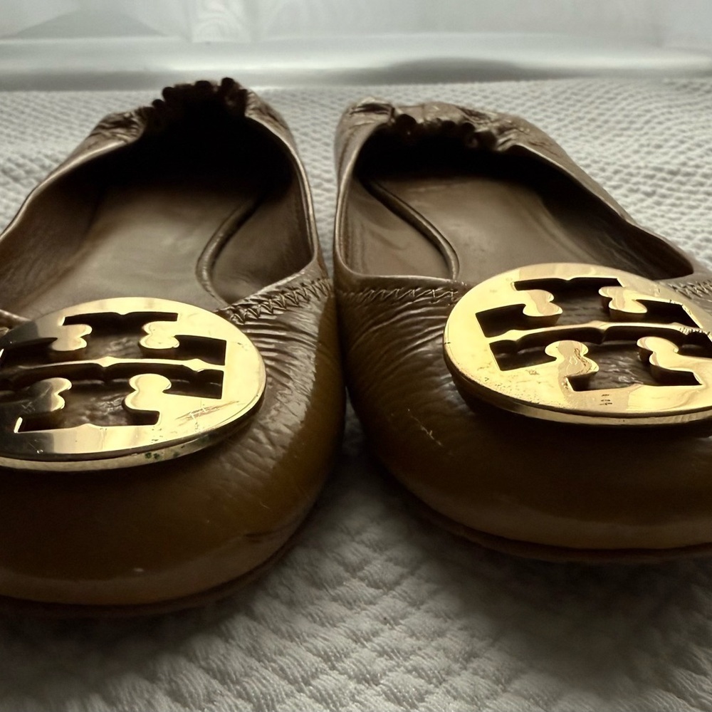 Tory Burch Tan Leather Ballet Flats - Picture 2 of 3